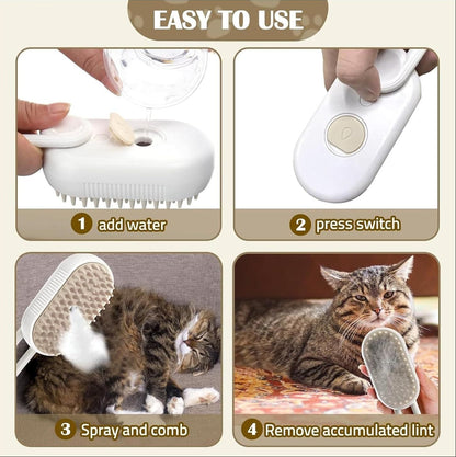 Pet Spa Steam Brush Dog & Cat